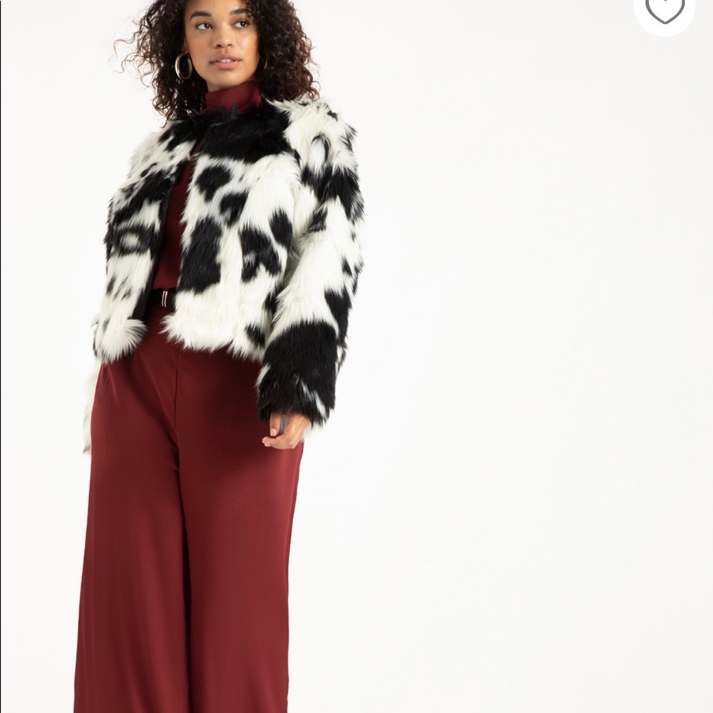 Eloquii Cropped Faux Fur Jacket NWT Size 22-24